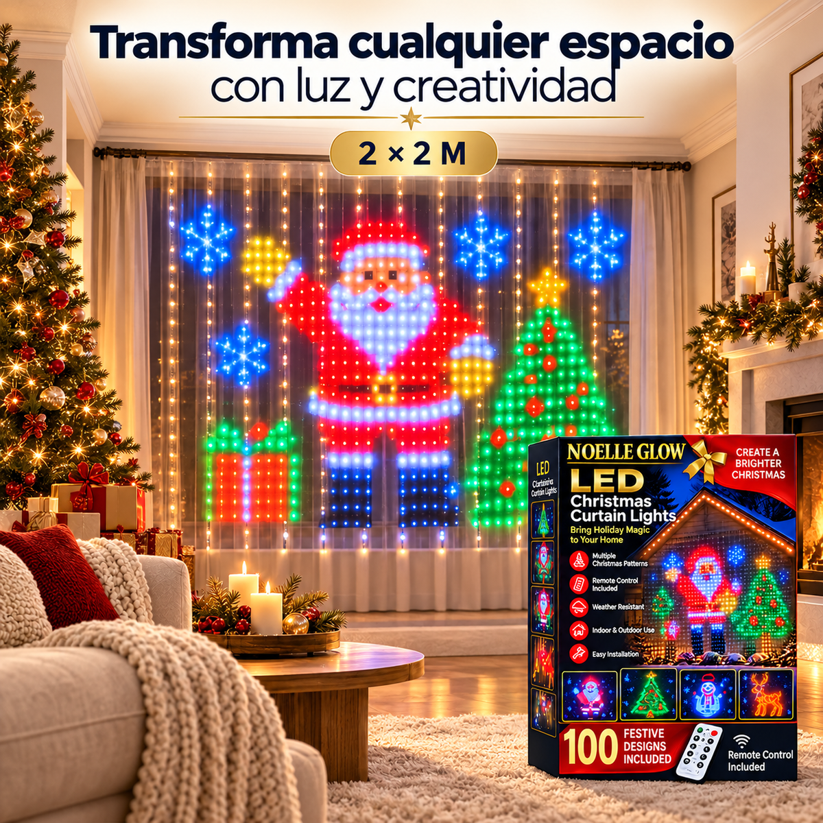 Noelle Glow Smart LED Curtain Lights