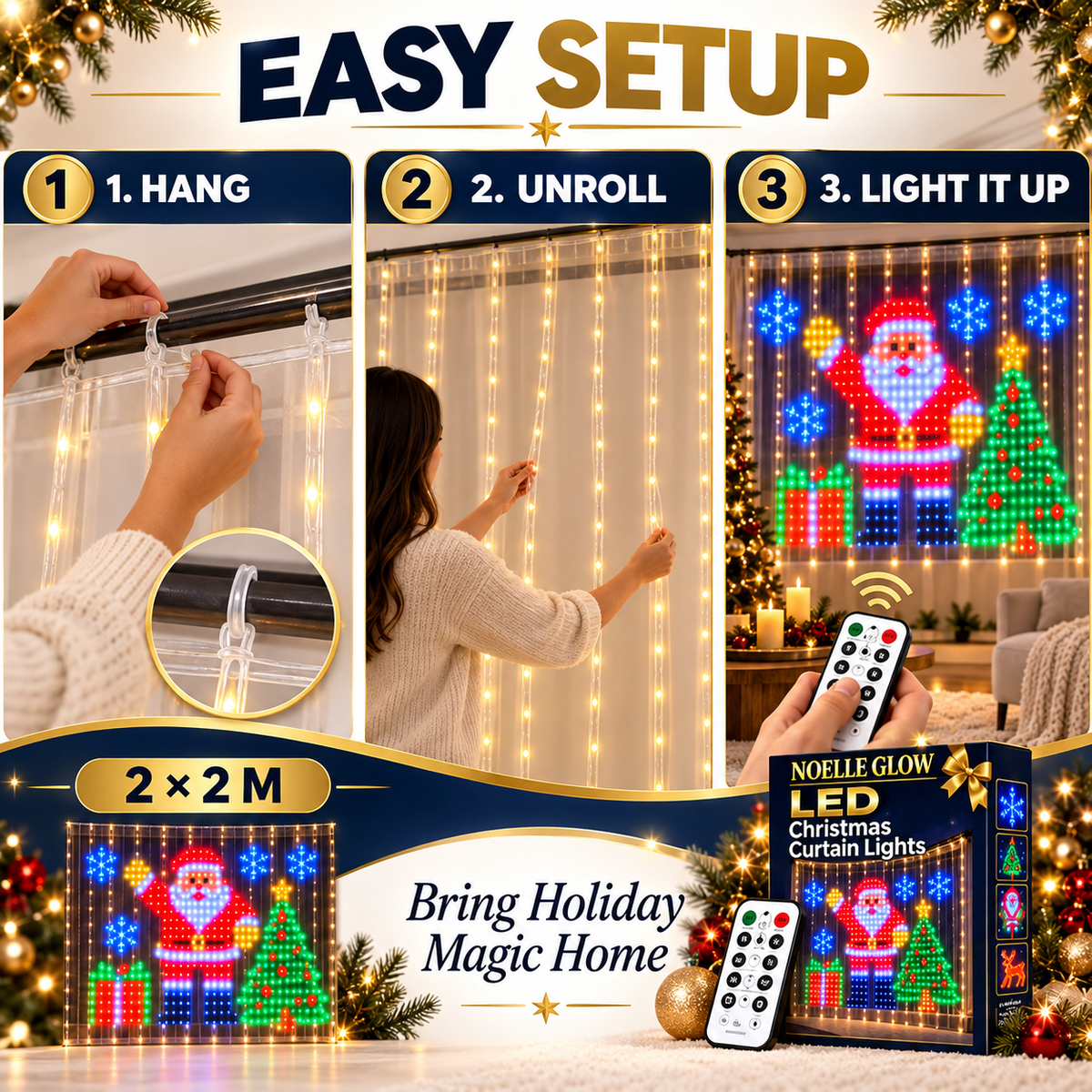 Easy setup in three steps